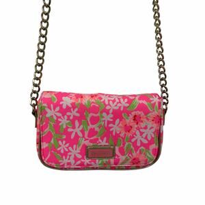 Lilly Pulitzer Fiesta Pink Everything Nice Neon Floral Print Crossbody Bag